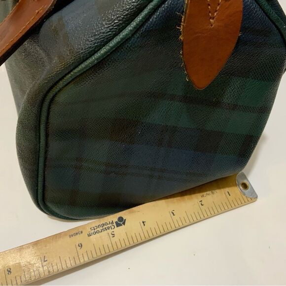 Polo Ralph Lauren Vintage Bag  Pvc Checkered Pattern Top Handle Travel Bag - Picture 16 of 16